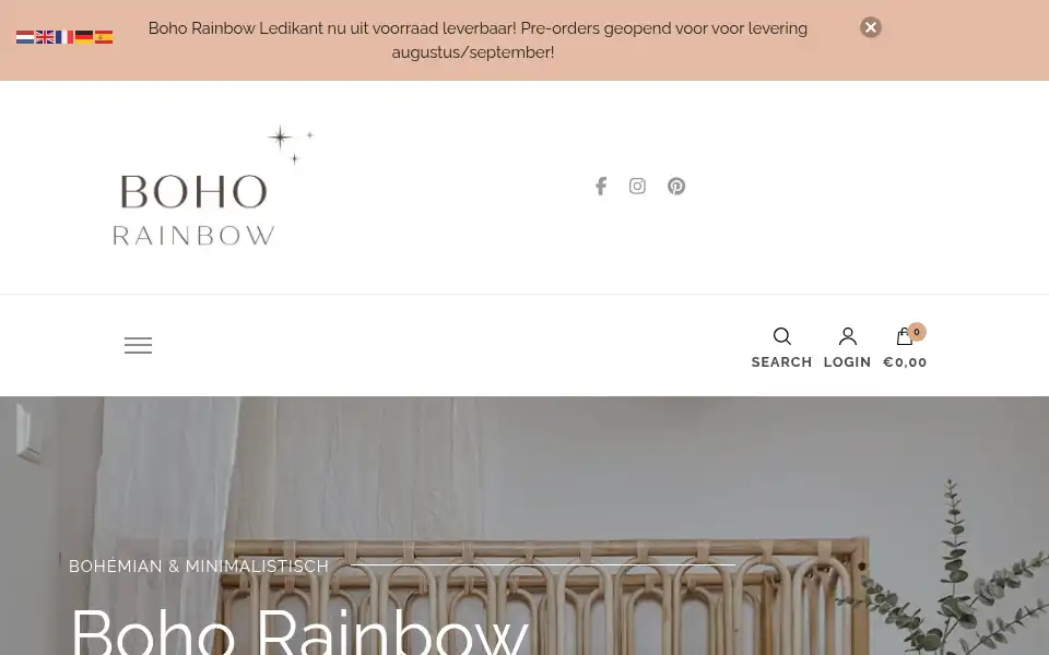 Screenshot of bohorainbow.com