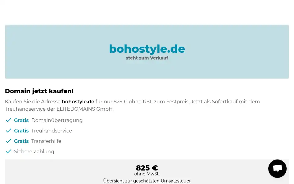 Screenshot of bohostyle.de