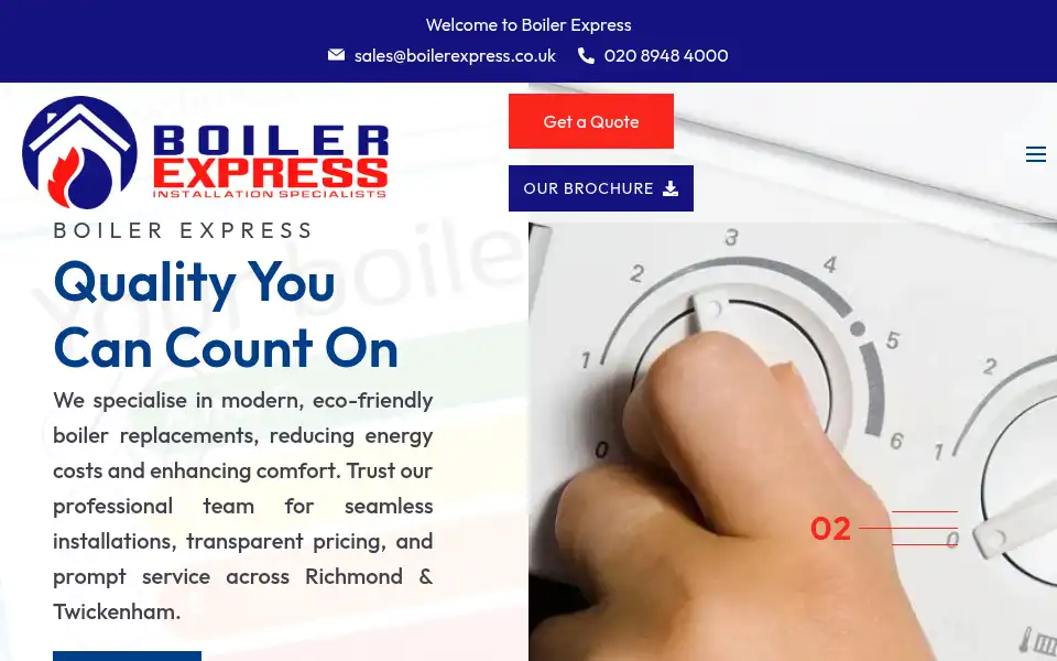 Screenshot of boilerexpress.co.uk