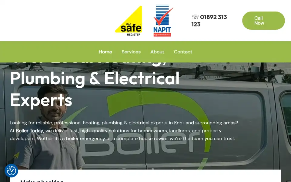 Screenshot of boilertoday.co.uk
