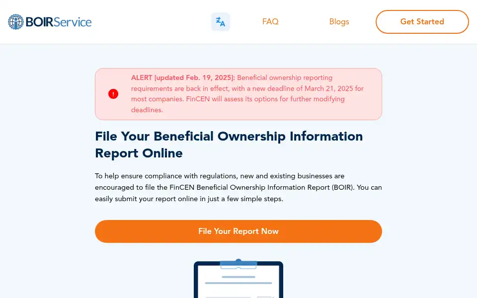 Screenshot of boirservice.com
