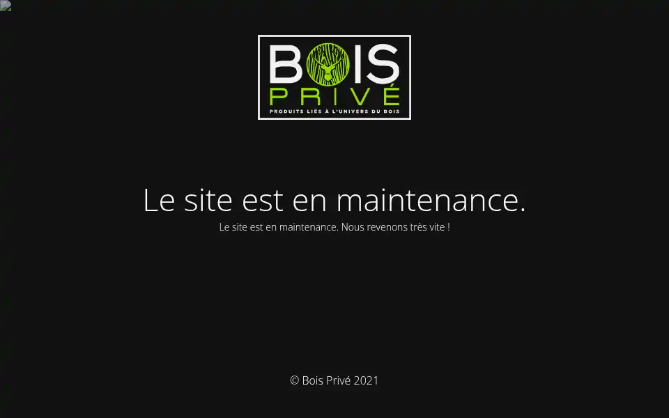 Screenshot of boisprive.fr