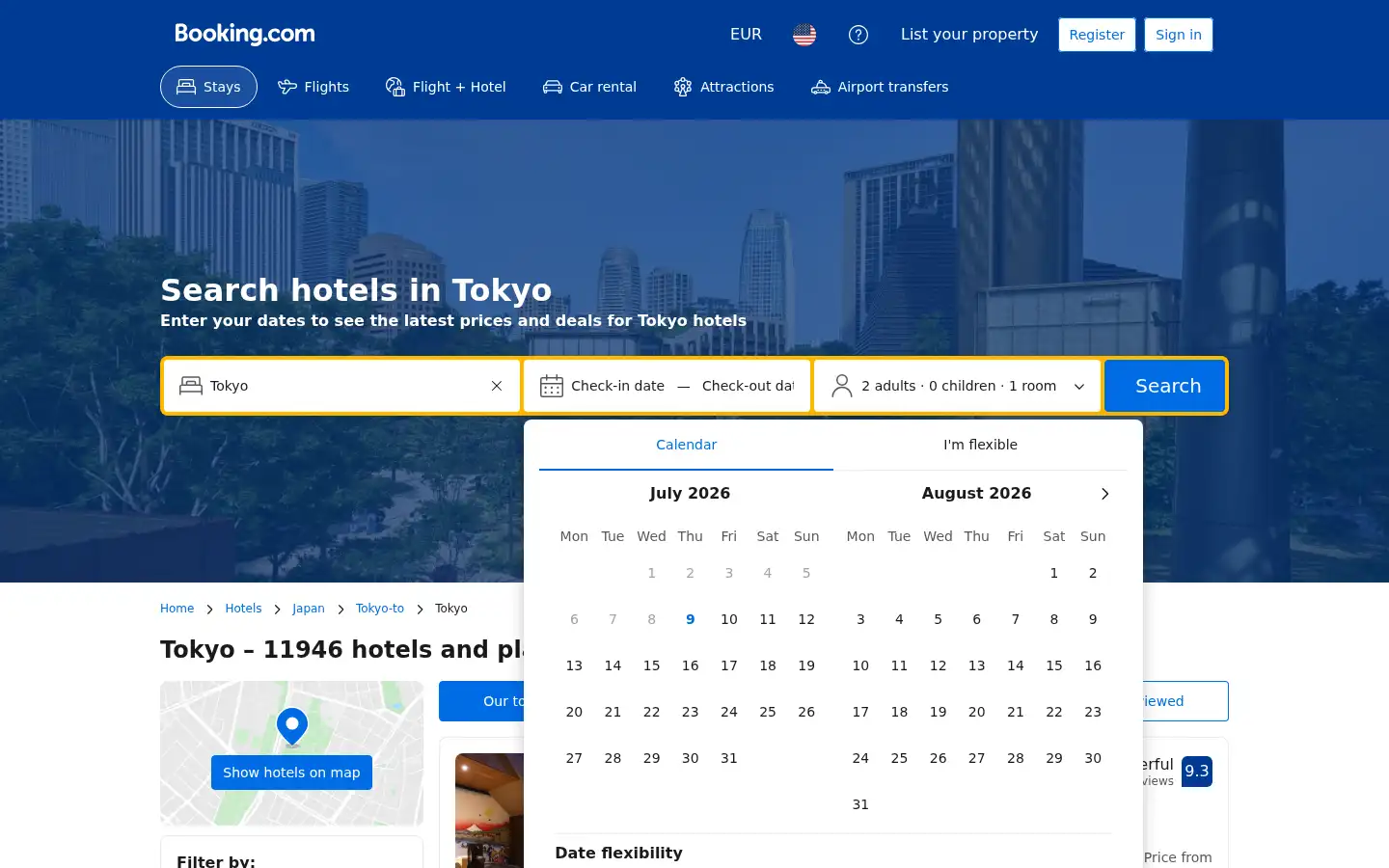 Screenshot of bokking.com