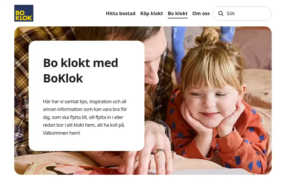Screenshot of boklok.se