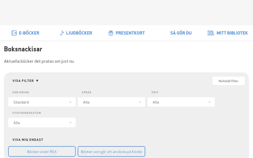 Screenshot of bokon.se
