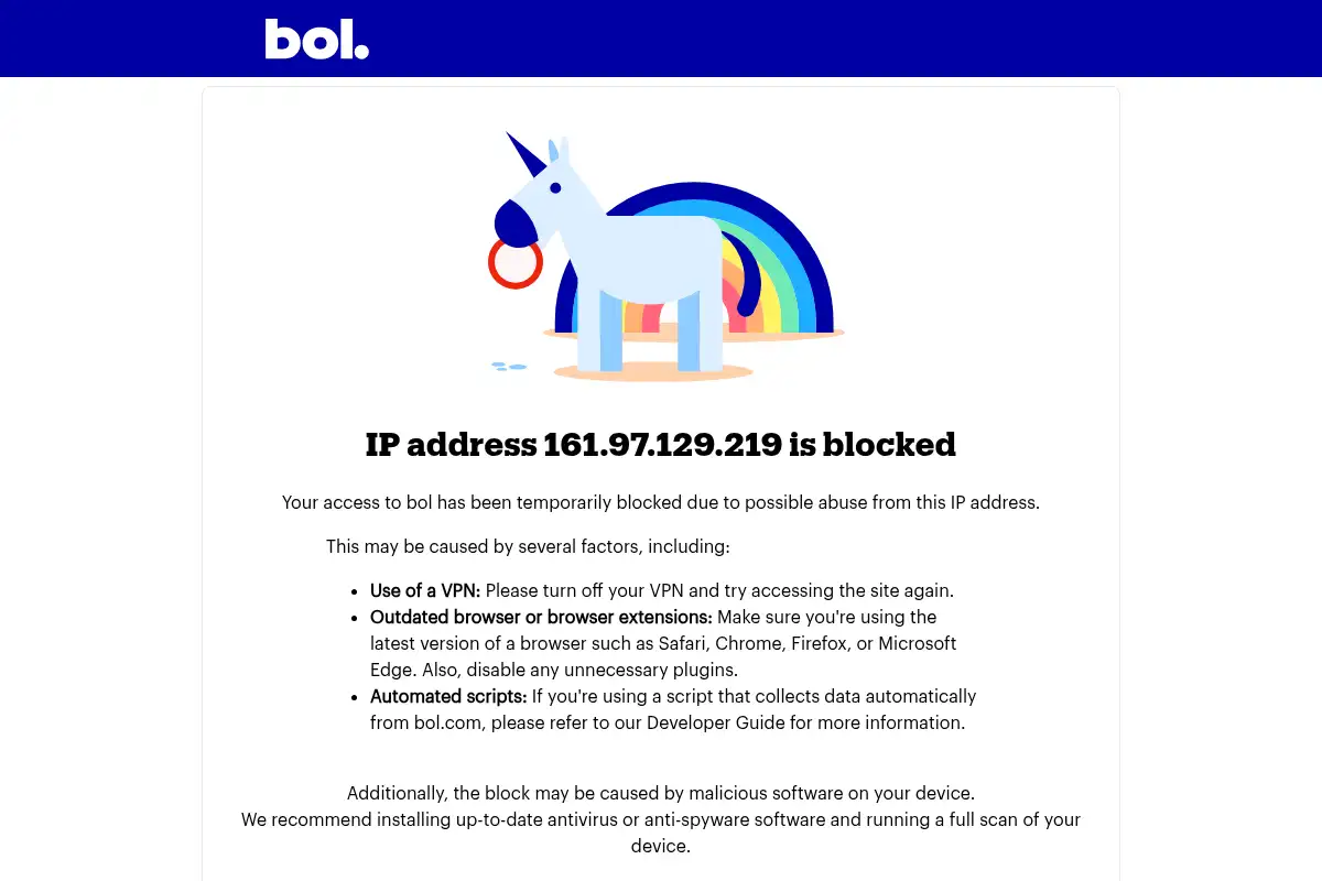 Screenshot of bol.com