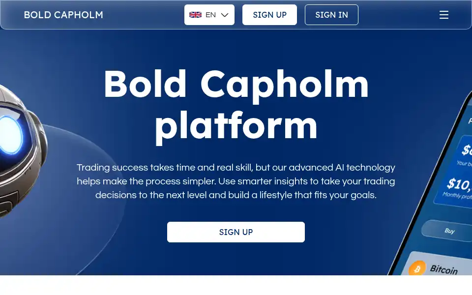 Screenshot of bold-capholm.com