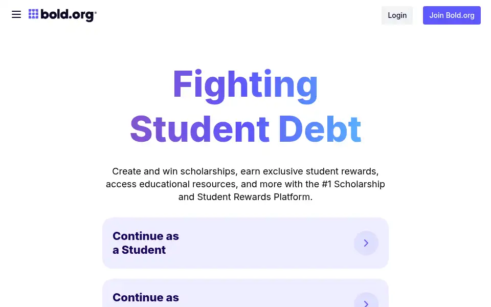 Screenshot of bold.org