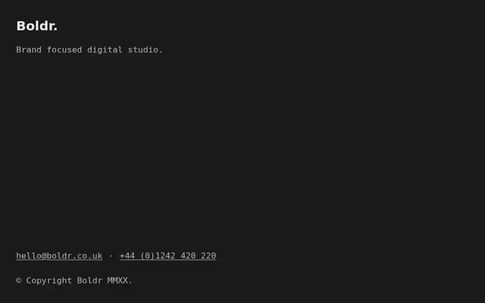 Screenshot of boldr.co.uk