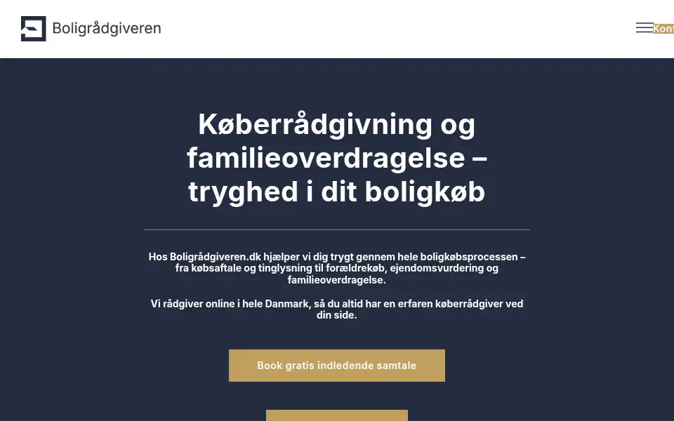 Screenshot of boligraadgiveren.dk