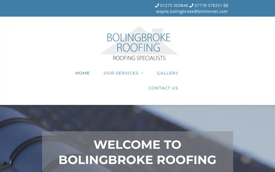 Screenshot of bolingbrokeroofingltd.co.uk