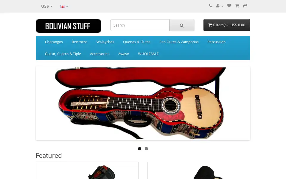 Screenshot of bolivianstuff.com