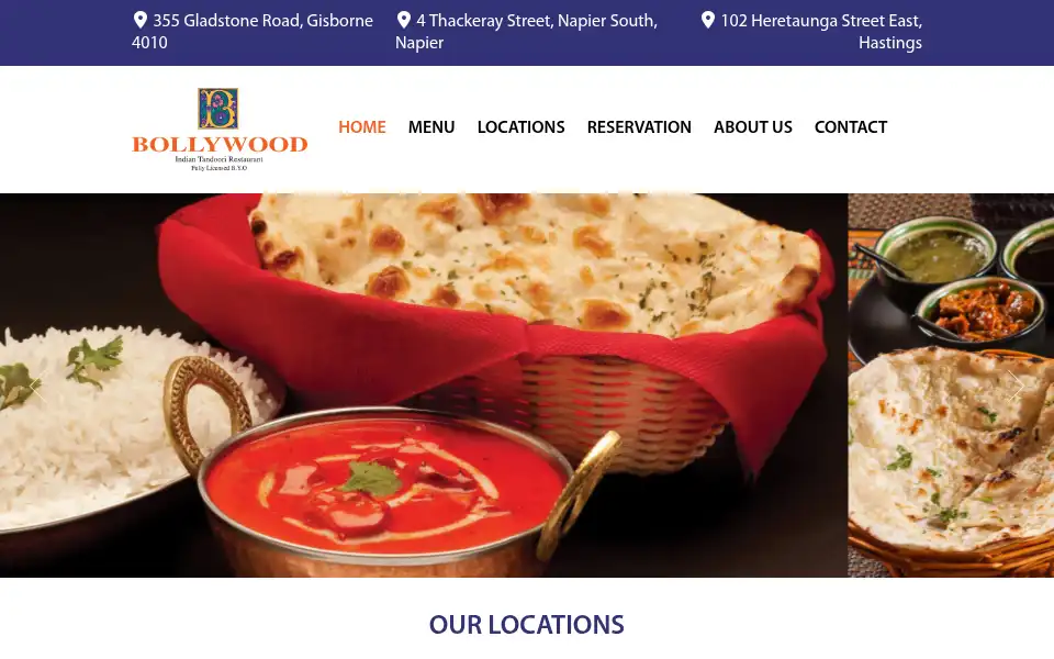 Screenshot of bollywood.co.nz