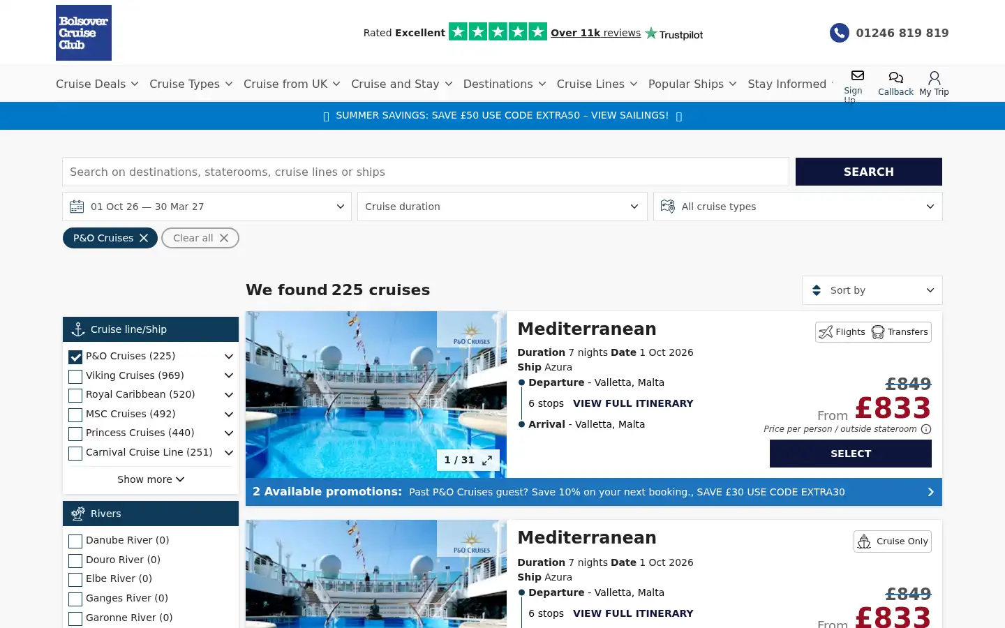 Screenshot of bolsovercruiseclub.com
