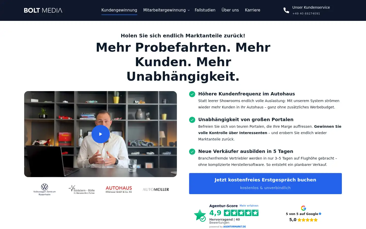 Screenshot of bolt-media.de