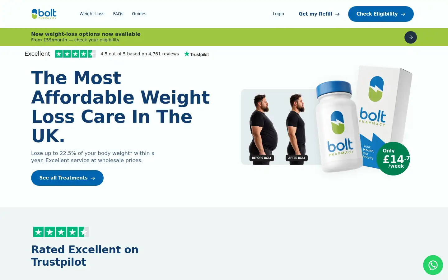 Screenshot of boltpharmacy.co.uk