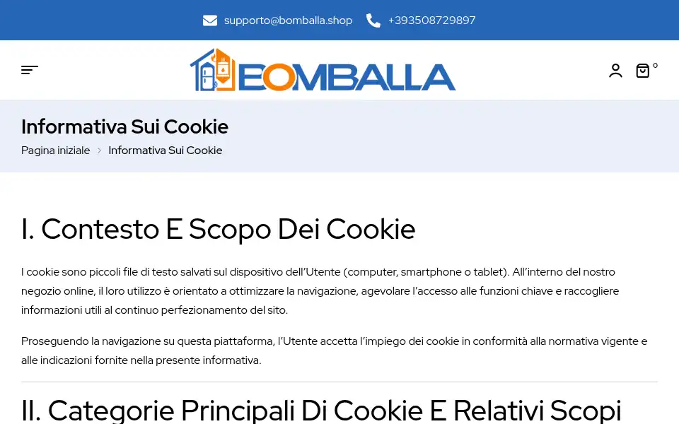 Screenshot of bomballa.shop