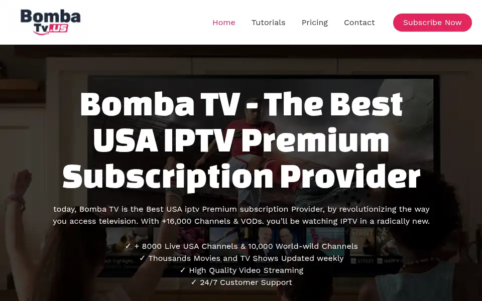 Screenshot of bombatv.us