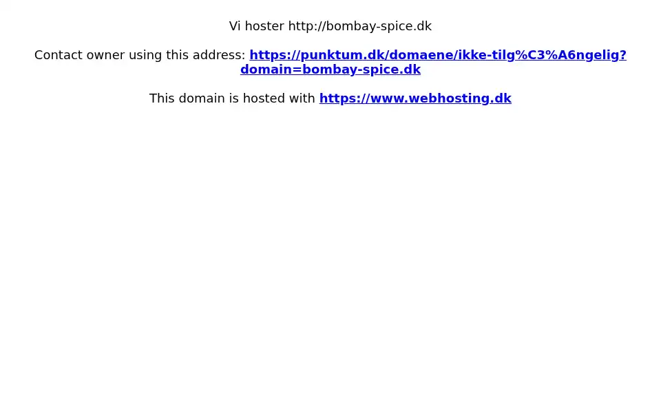 Screenshot of bombay-spice.dk