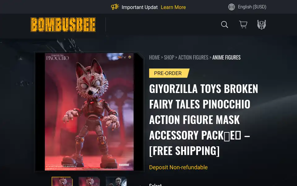 Screenshot of bombusbee.net