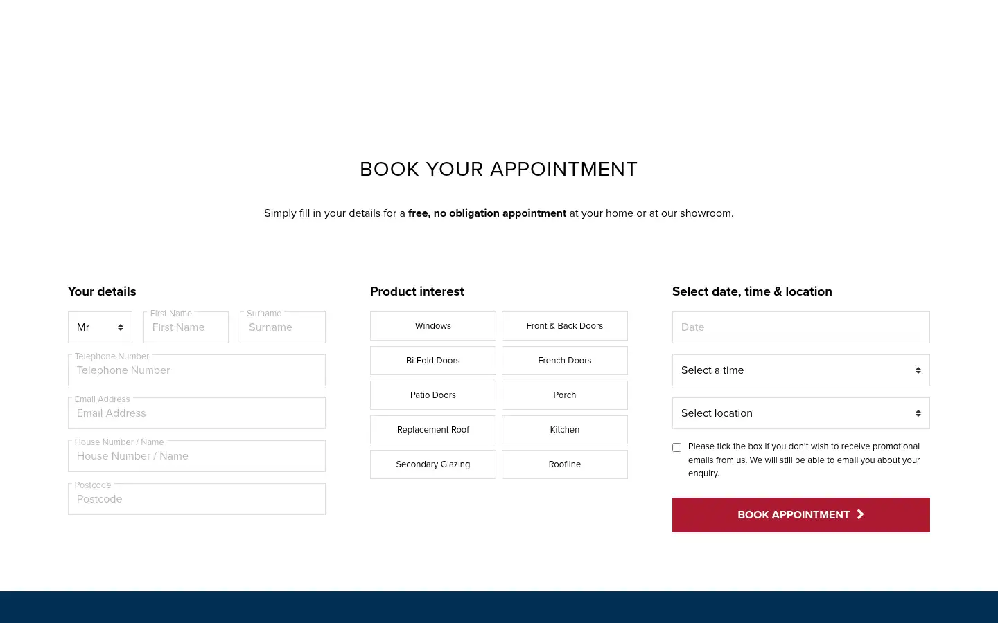 Screenshot of bonaccordglass.co.uk