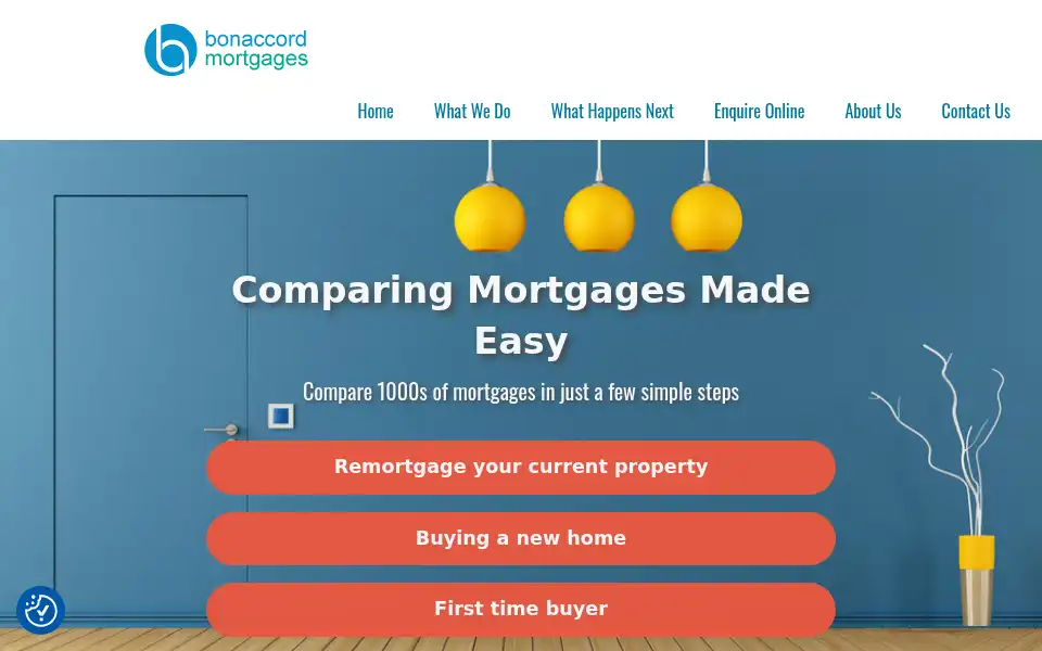Screenshot of bonaccordmortgages.com