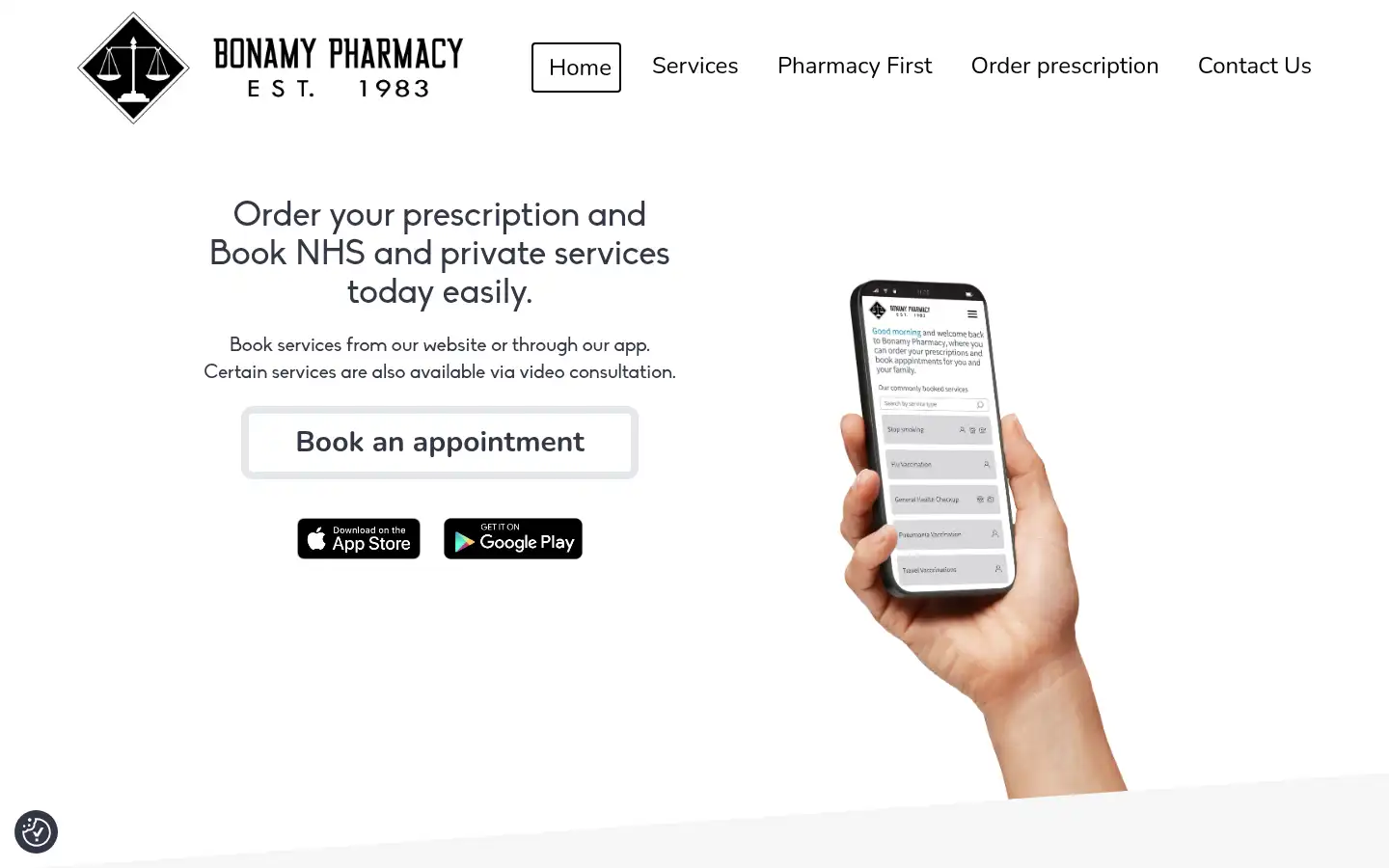 Screenshot of bonamypharmacy.co.uk