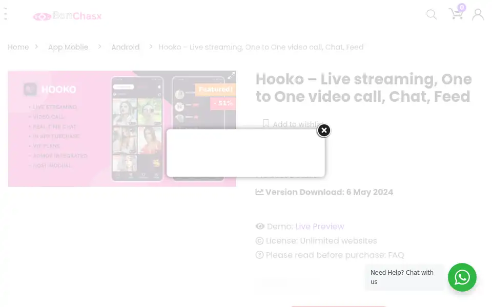 Screenshot of bonchasx.com