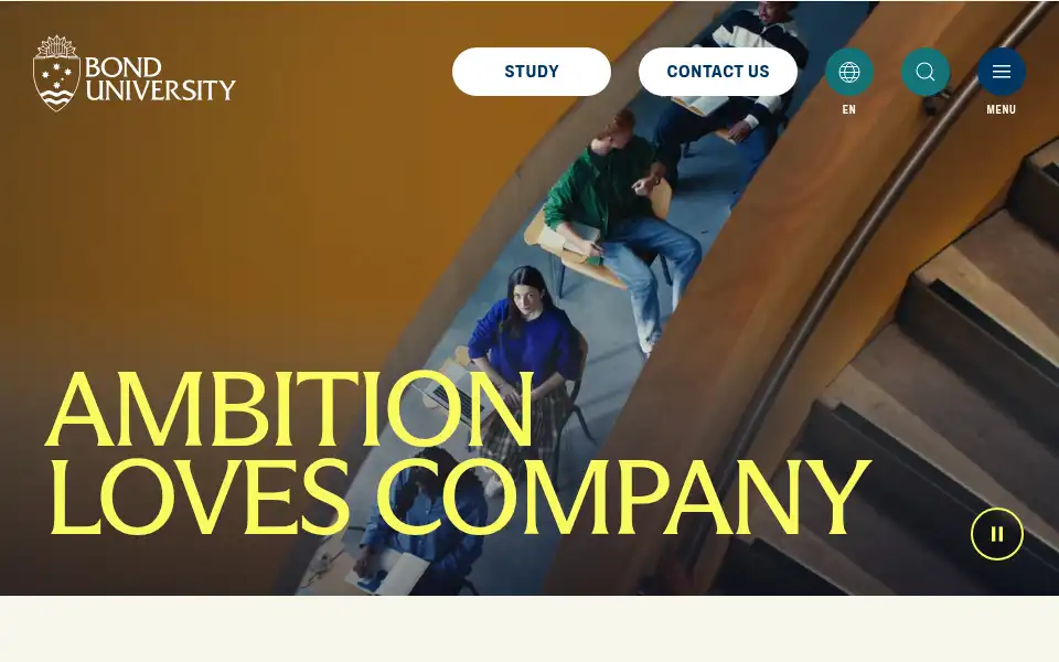 Screenshot of bond.edu.au