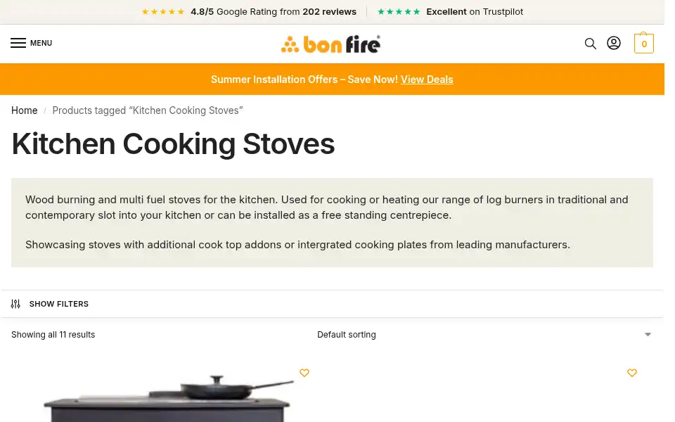 Screenshot of bonfire.co.uk