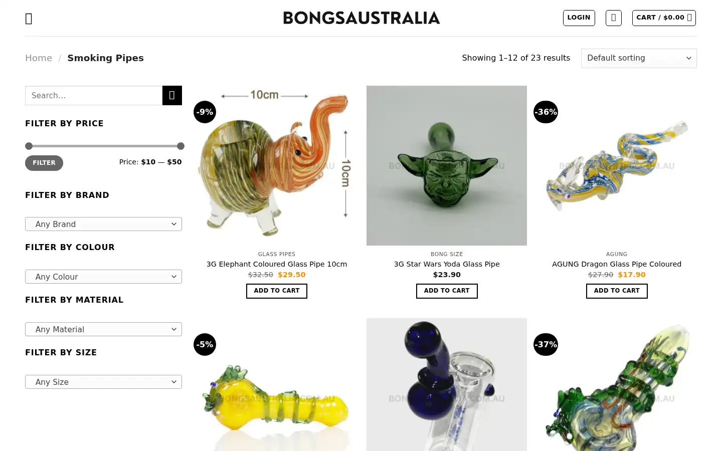 Screenshot of bongsaustralia.com.au
