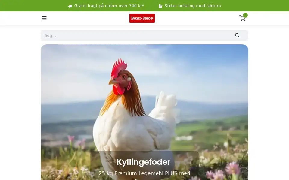 Screenshot of boni-shop.dk