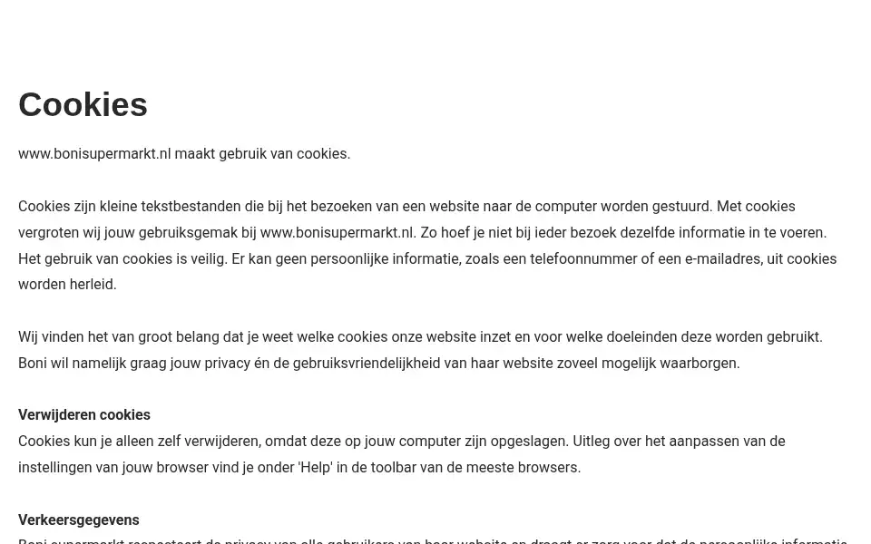Screenshot of bonisupermarkt.nl