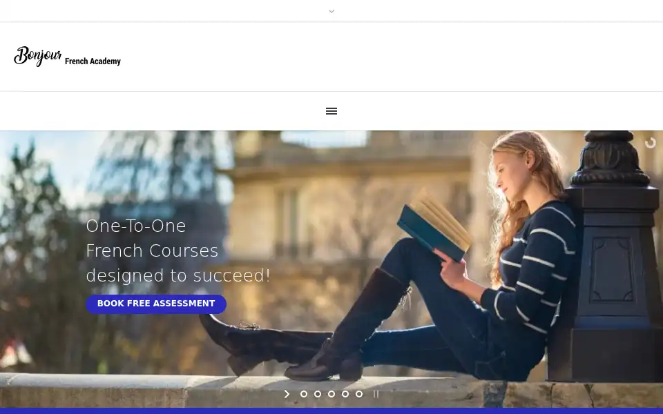 Screenshot of bonjouracademy.co.uk