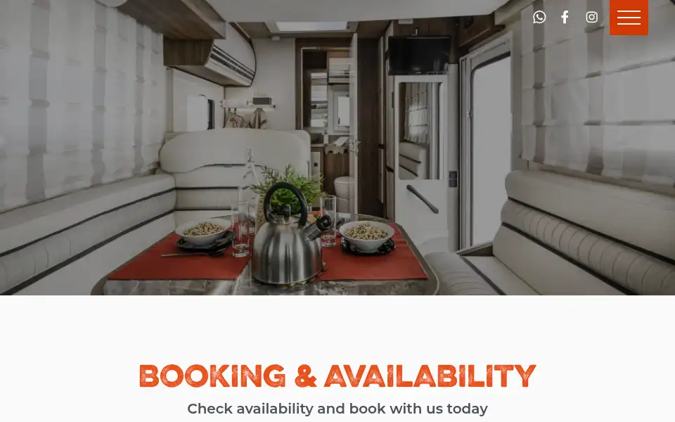 Screenshot of bonniemotorhomehire.co.uk