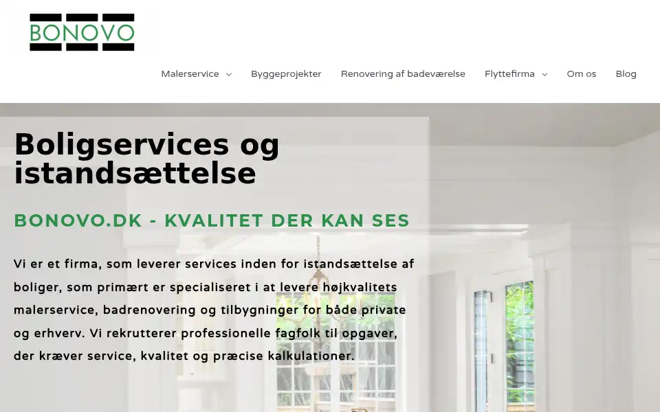 Screenshot of bonovo.dk