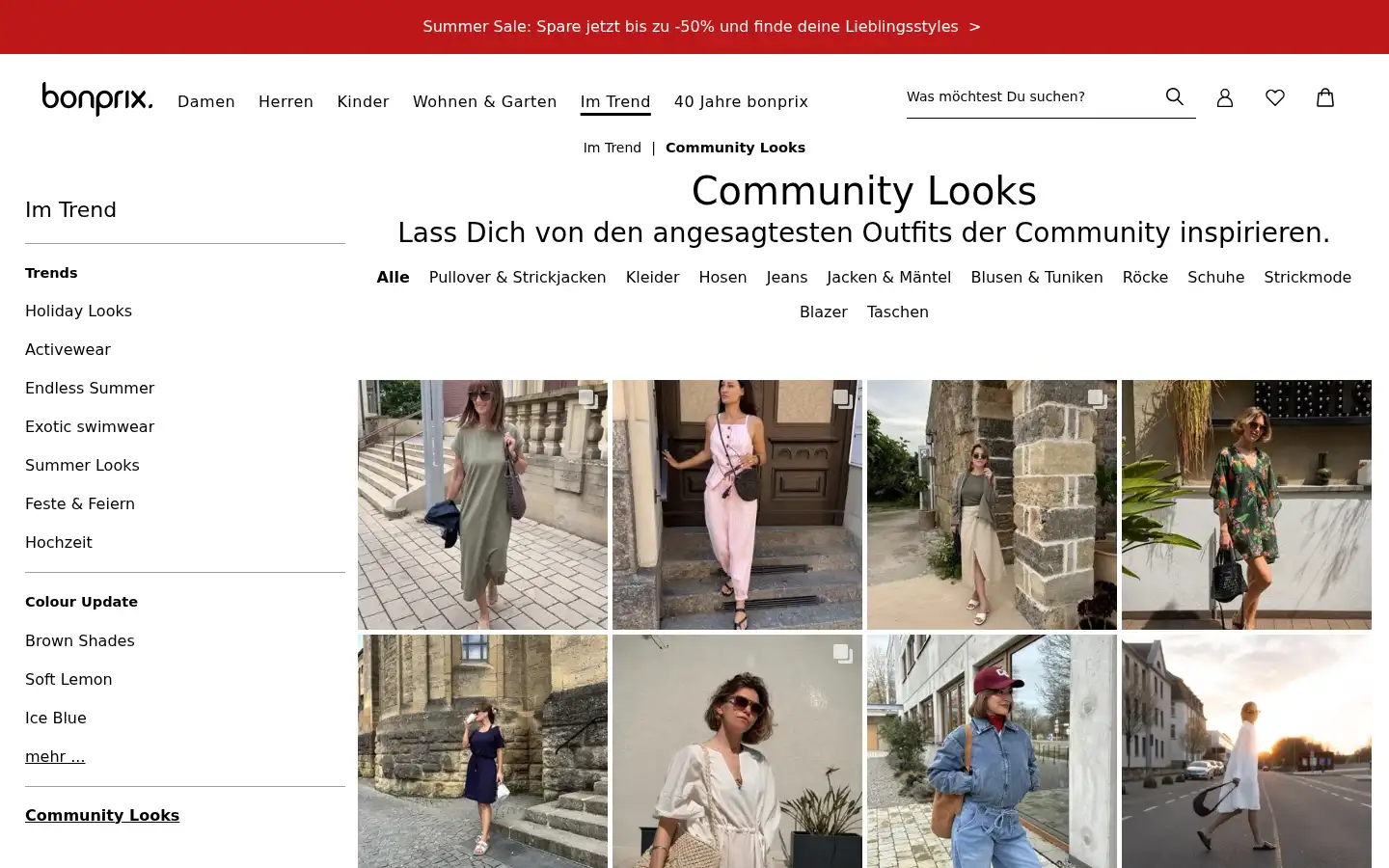 Screenshot of bonprix.at