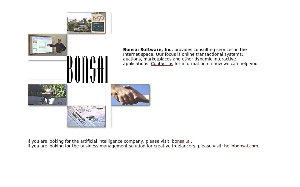 Screenshot of bonsai.com