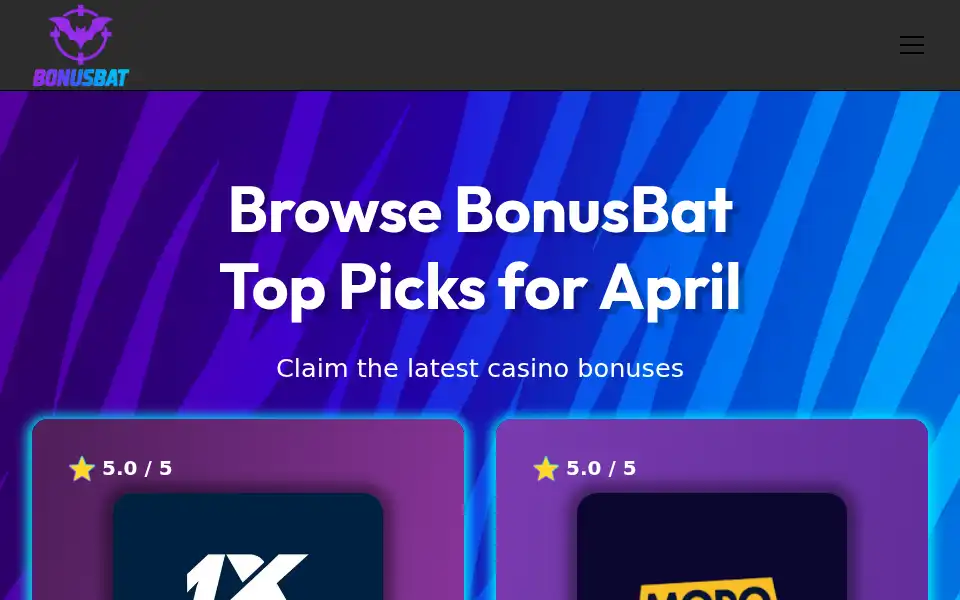 Screenshot of bonusbat.com