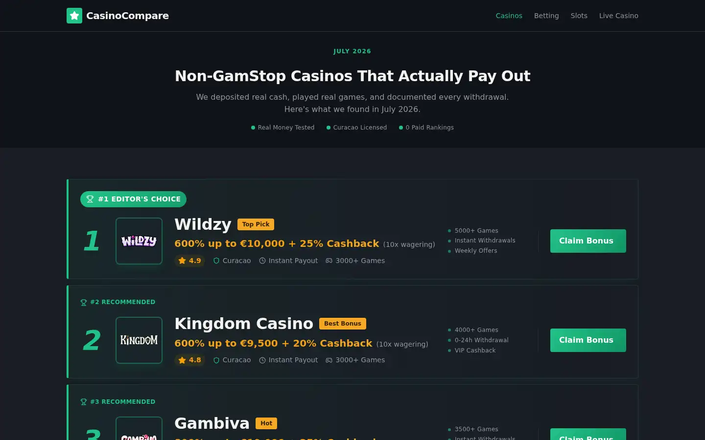 Screenshot of bonusguide.site