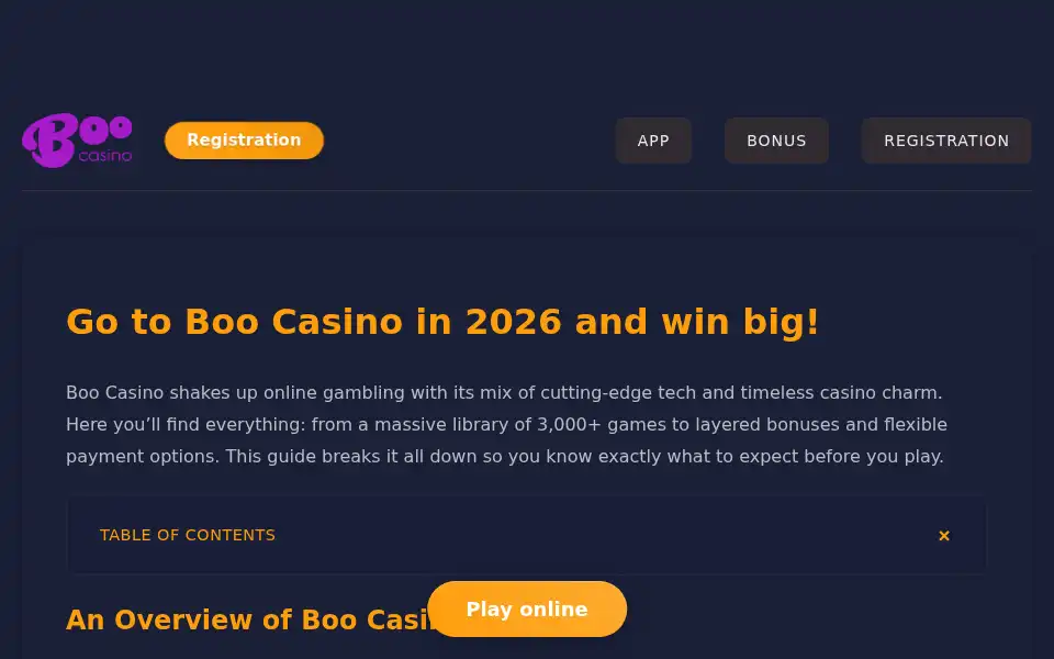 Screenshot of boocasino-ca.com