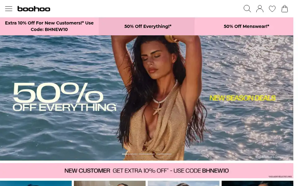 Screenshot of boohoo.com.au