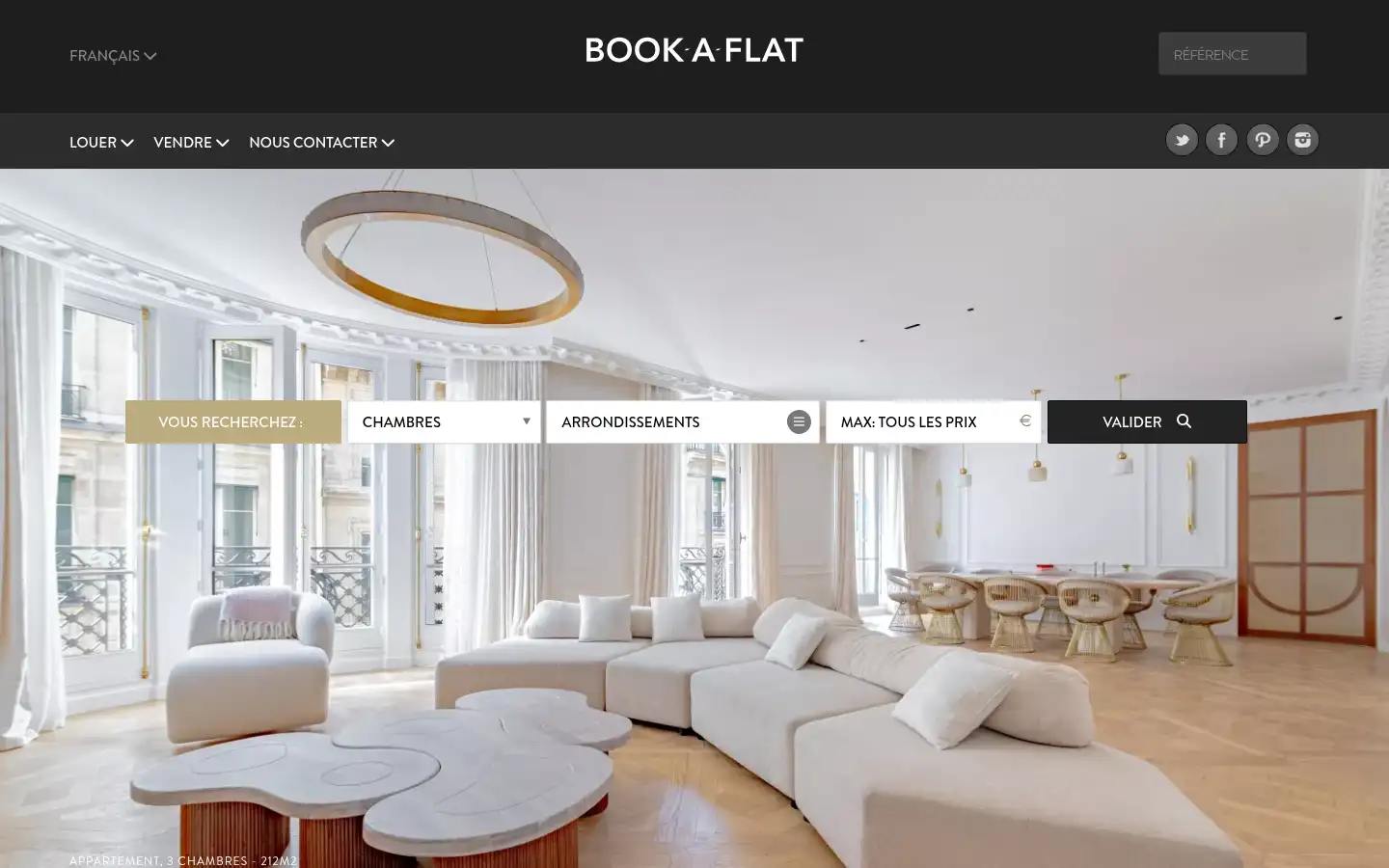 Screenshot of book-a-flat.com