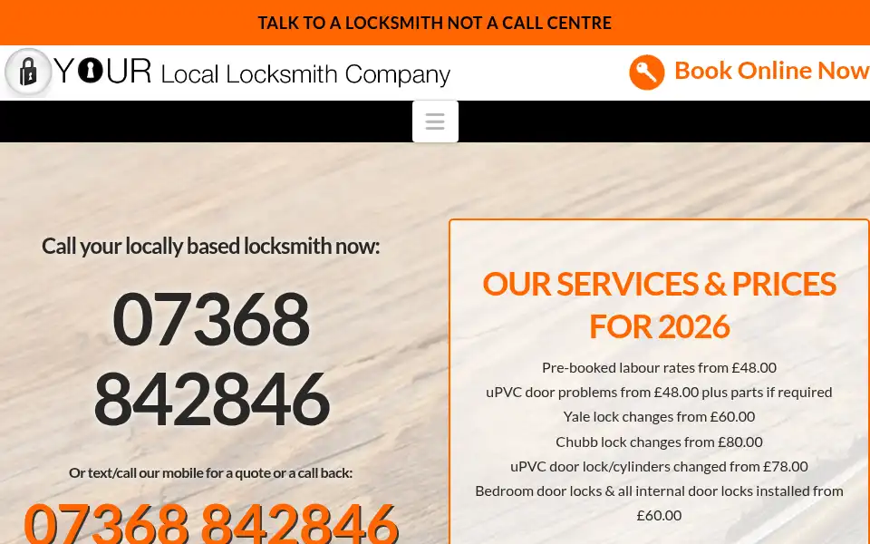 Screenshot of book-a-locallocksmiths.co.uk
