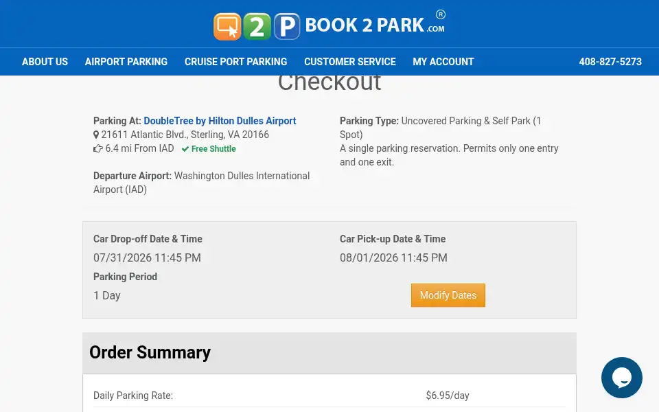 Screenshot of book2park.com