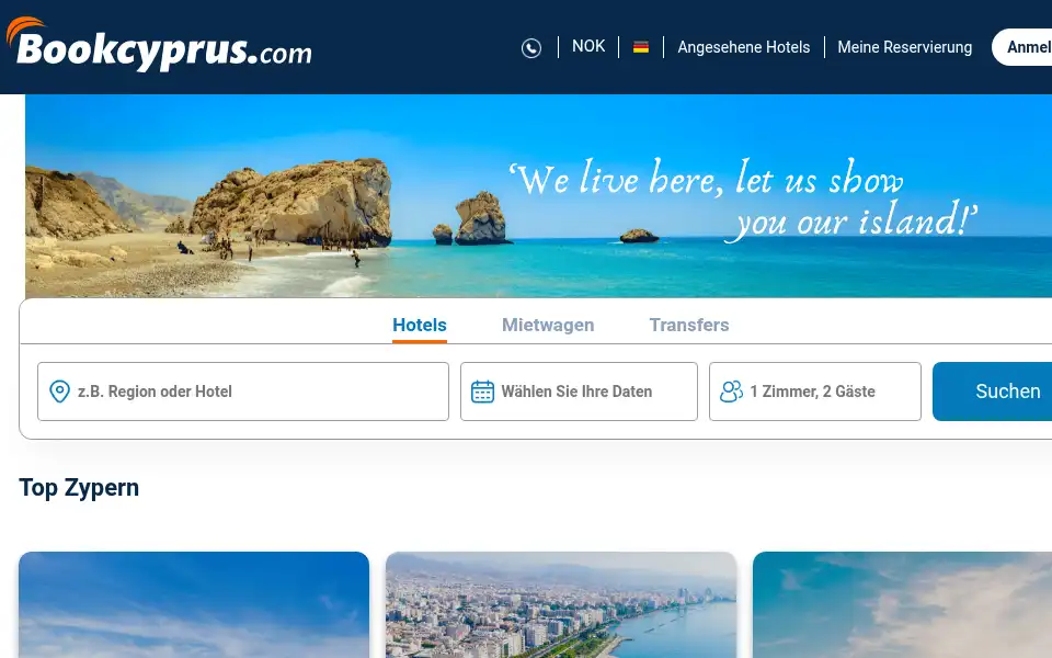 Screenshot of bookcyprus.com