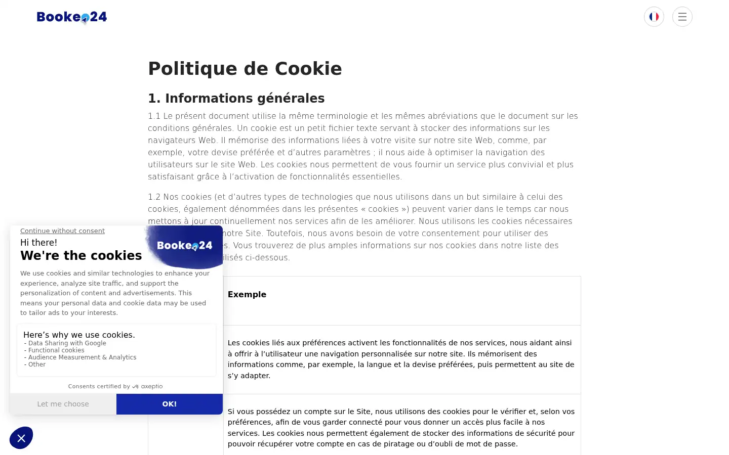 Screenshot of bookeo24.com