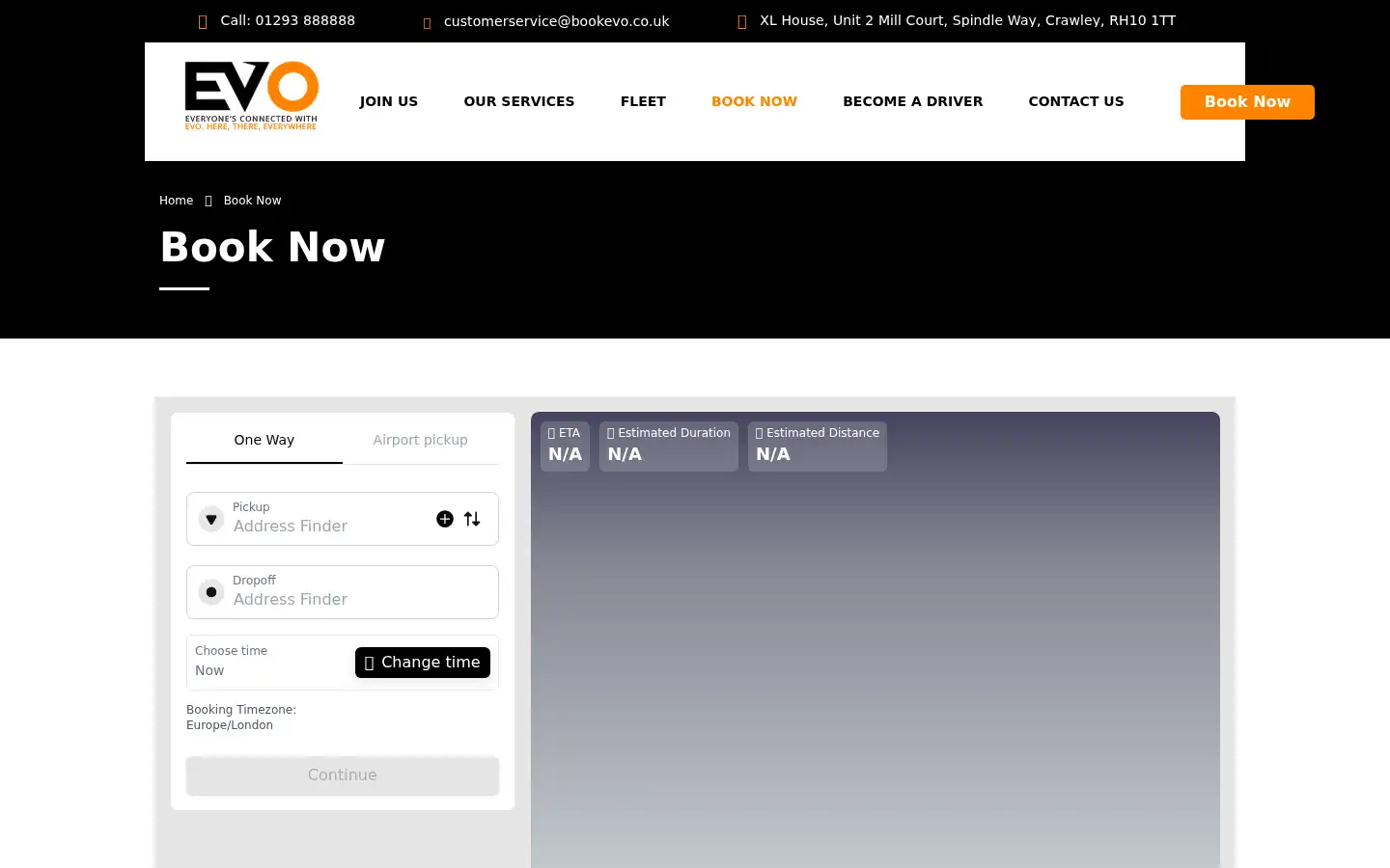 Screenshot of bookevo.co.uk