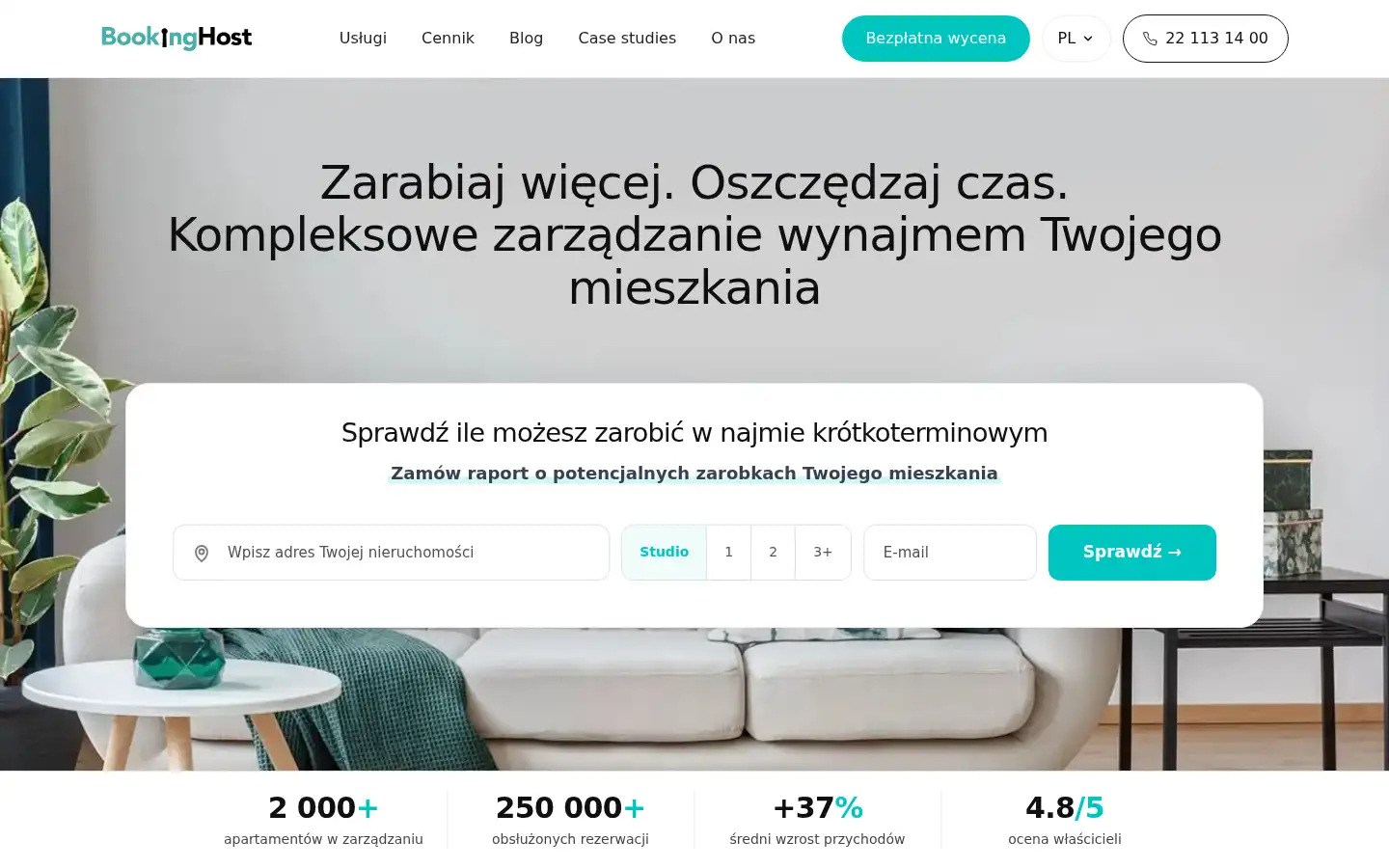 Screenshot of bookinghost.com