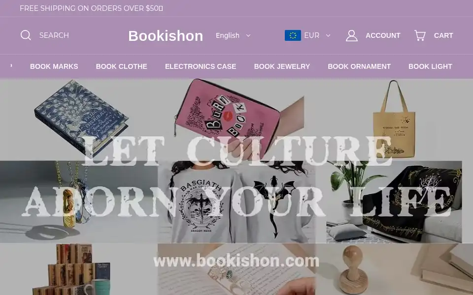 Screenshot of bookishon.com